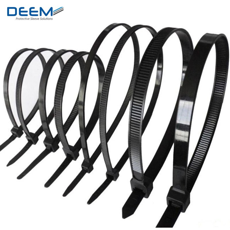 DEEM Self-locking Plastic Nylon Cable Ties White Black Zip Ties Multi-Purpose Cable Management Ties Cable wraps
