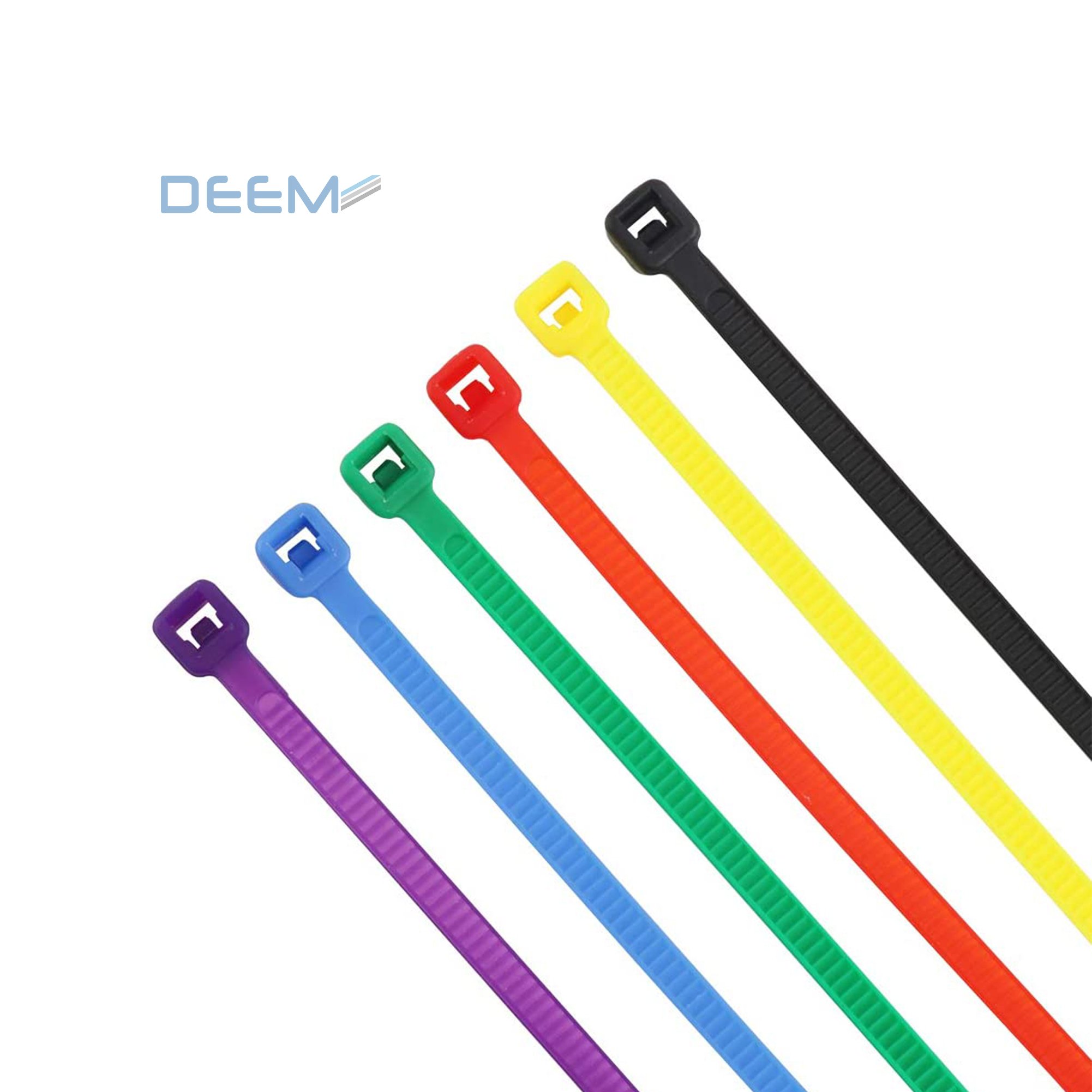 DEEM Self-locking Plastic Nylon Cable Ties White Black Zip Ties Multi-Purpose Cable Management Ties Cable wraps