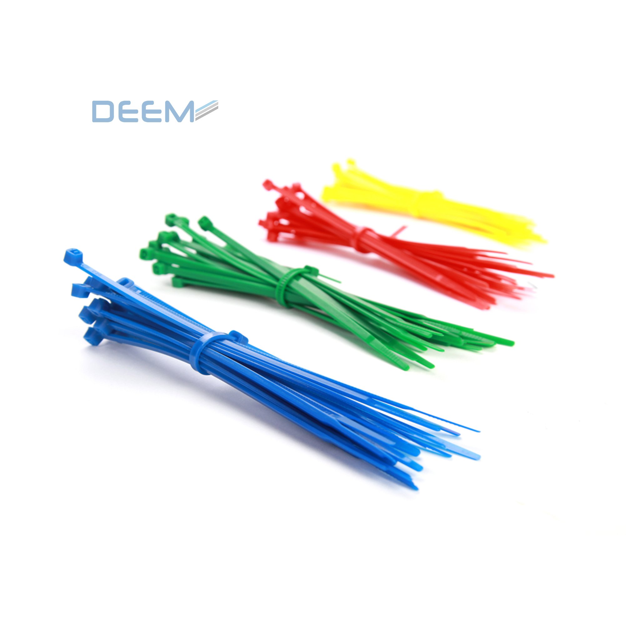 DEEM Self-locking Plastic Nylon Cable Ties White Black Zip Ties Multi-Purpose Cable Management Ties Cable wraps