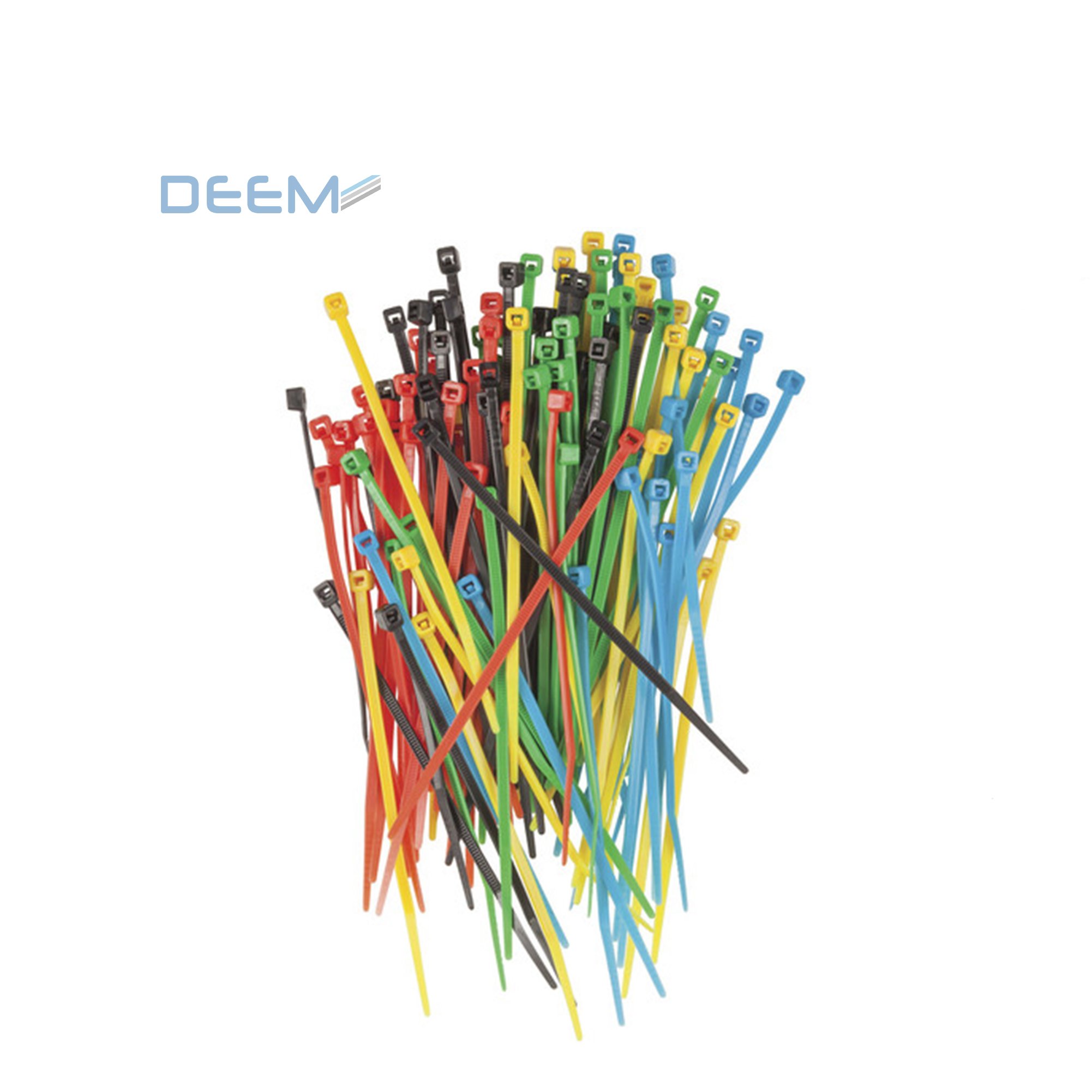 DEEM Self-locking Plastic Nylon Cable Ties White Black Zip Ties Multi-Purpose Cable Management Ties Cable wraps