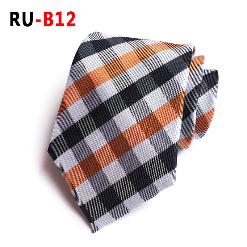 New Formal Ties For Men Classic Polyester Woven Plaid Dots Party Necktie Fashion Slim 8CM Wedding Business Male Casual Gravata