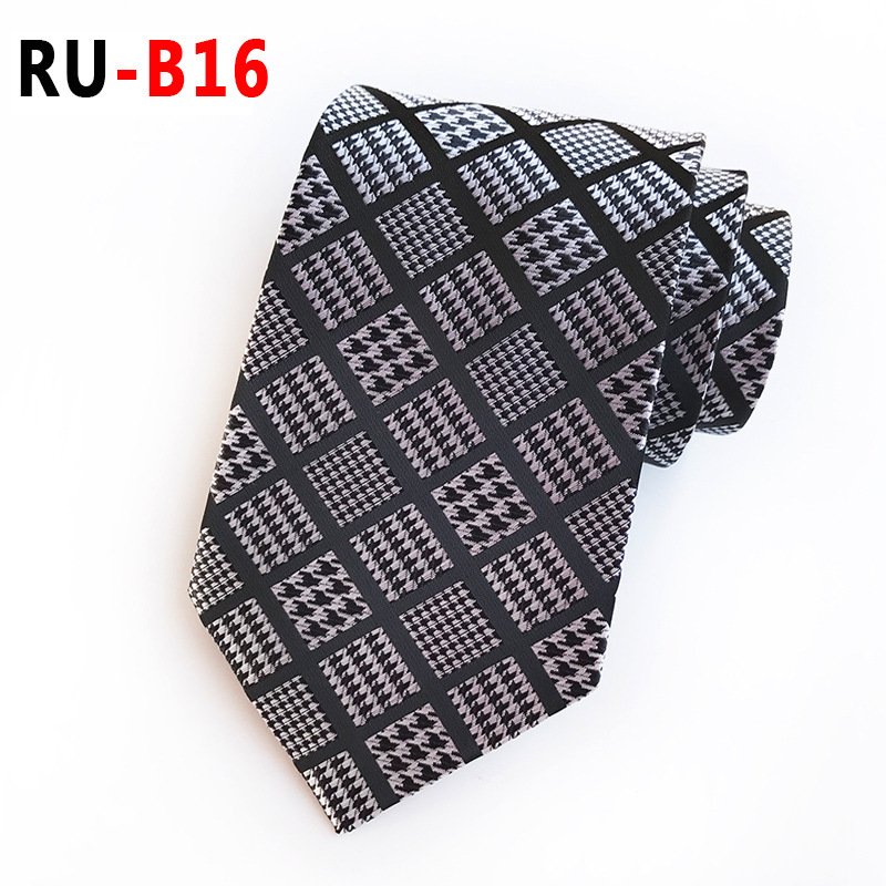 New Formal Ties For Men Classic Polyester Woven Plaid Dots Party Necktie Fashion Slim 8CM Wedding Business Male Casual Gravata