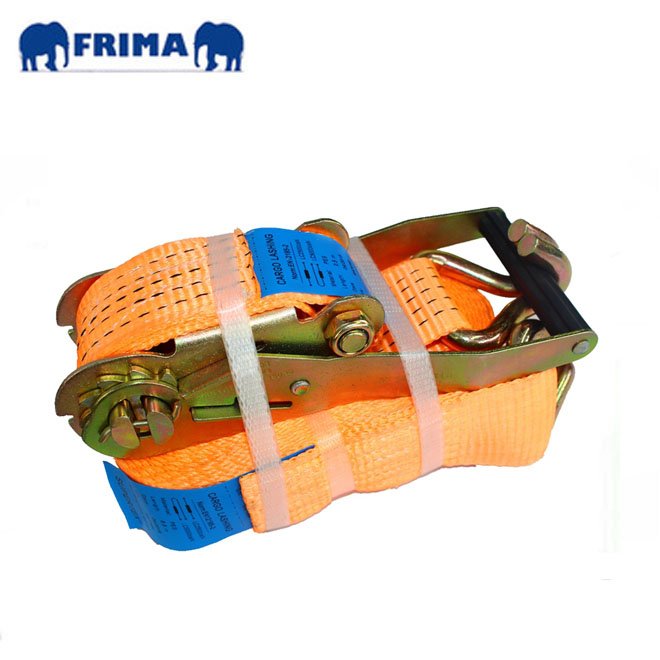 LC2500daN 2inch 50mm 10m 5000KGS Heavy Duty Ratchet Tie Down With Double J Hooks Plastic Handle Ratchet Webbing Strap