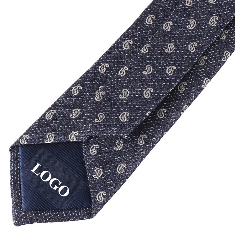 Shengzhou China Wholesale Silk Cotton Blend Ties High Quality Italian Factory Jacquard Paisley Neckties For Men For Party