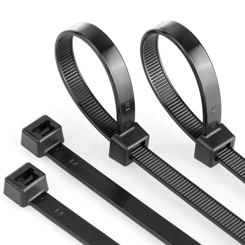 Self-locking cable ties factory white/black/color 8 inches good selling Nylon66 pa66 plastic nylon cable ties