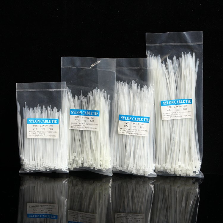 Self-locking cable ties factory white/black/color 8 inches good selling Nylon66 pa66 plastic nylon cable ties