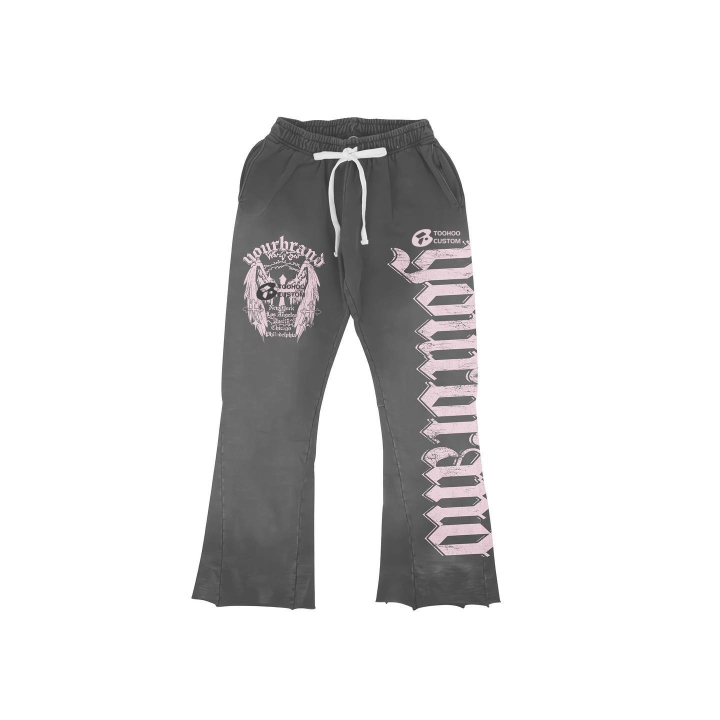 High Quality Custom 3D Logo Sweatpants Set Heavyweight Hooded Tracksuit with Embroidered Screen Silk Print Puff Print Sweatshirt