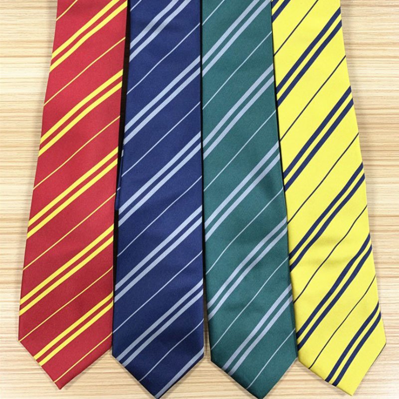 Custom brand logo woven jacquard microfiber silk necktie polyester striped school neck ties