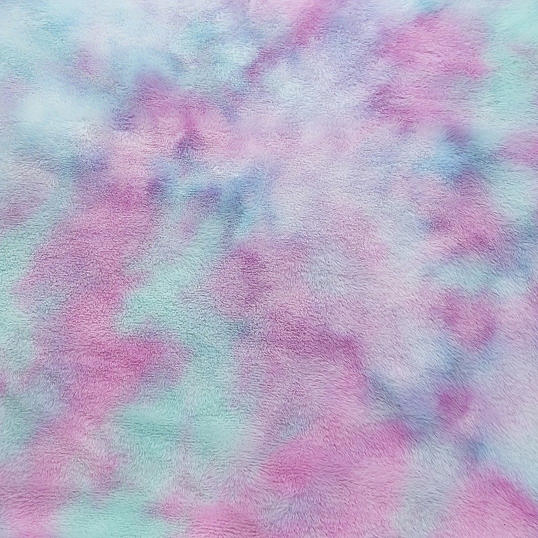 New design soft toys fur fabric tie dyed rabbit fur fabric PV fleece Fabric for toys for blankets for garments