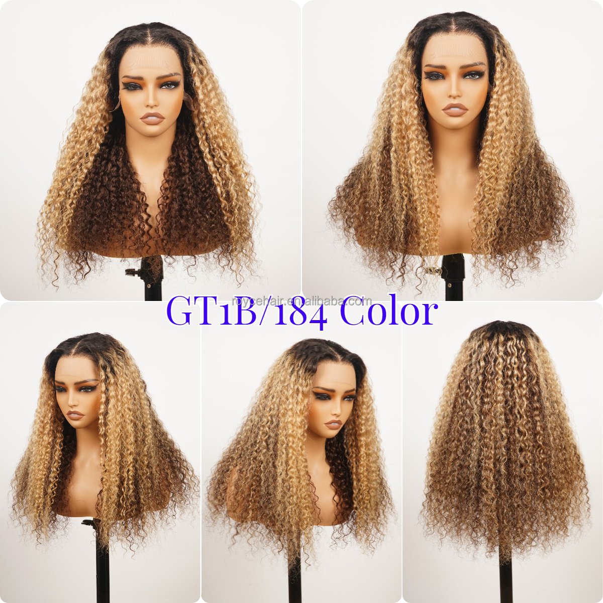 Highlight Colored Glueless Wigs Human Hair,Pre Plucked Raw Indian Hair Wigs HD Lace Curly 13x4 HD Transparent Lace Frontal Wigs