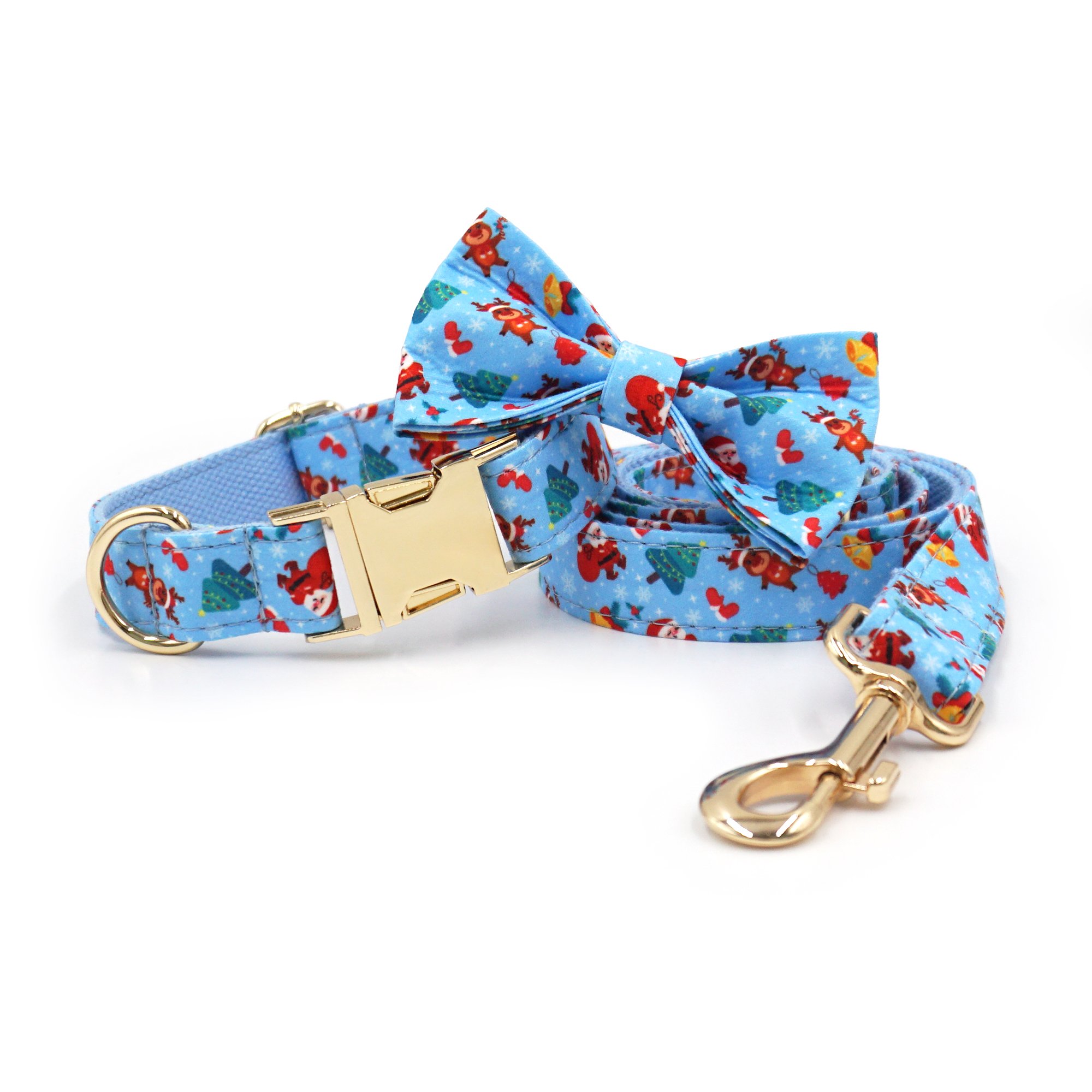 New arrive cute design Christmas dog collar pet suppiesd zinc alloy adjustable Christmas gift dog collar leash puppies bow tie