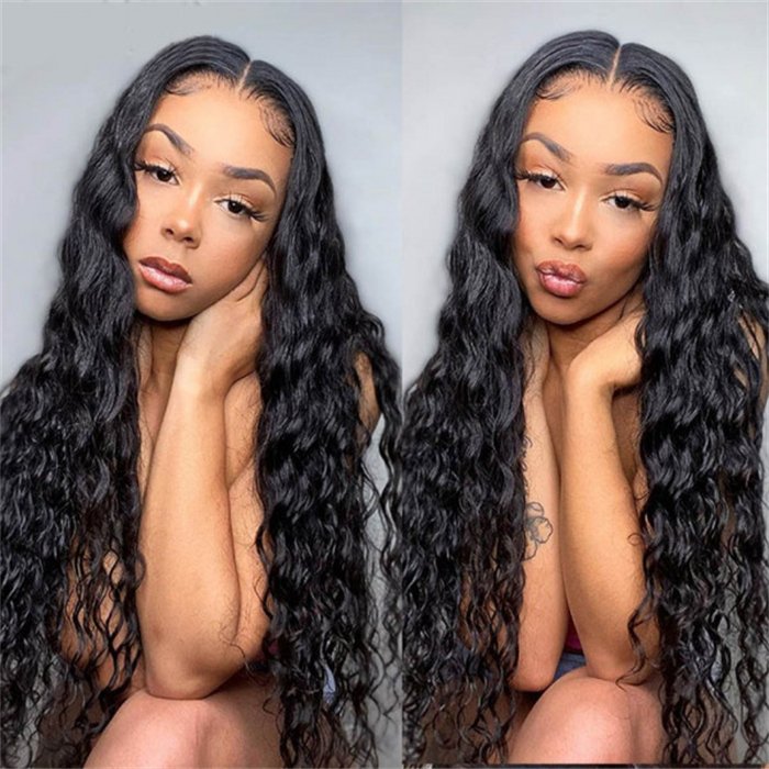 wholesale Loose Deep Wave 4x4 HD Lace Closure Wig 100% Brazilian Virgin Human Hair For Black Women
