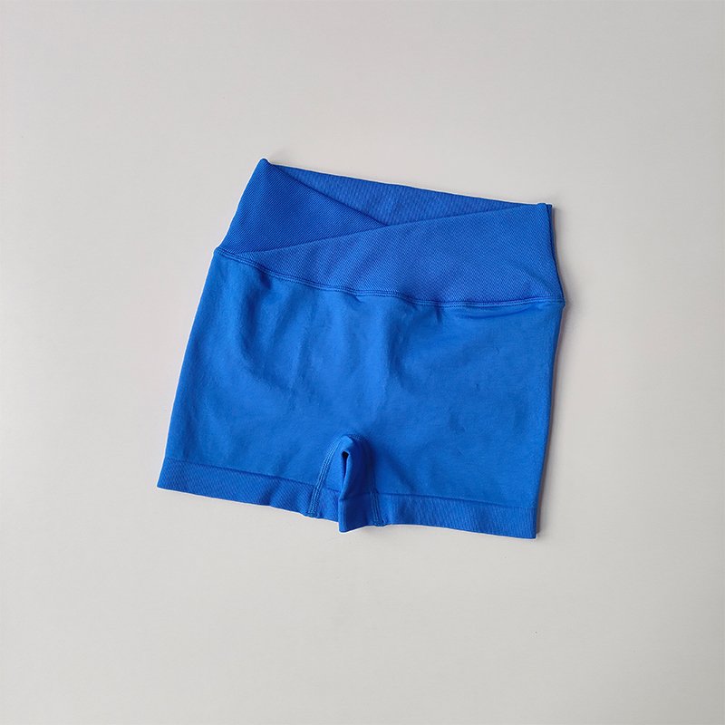 Women Tight High Waist Pilates Shorts Lady Scrunch Butt Quick Dry Gym Sports Pants Lady Solid Color Outdoor Shorts