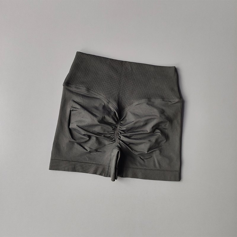 Women Tight High Waist Pilates Shorts Lady Scrunch Butt Quick Dry Gym Sports Pants Lady Solid Color Outdoor Shorts