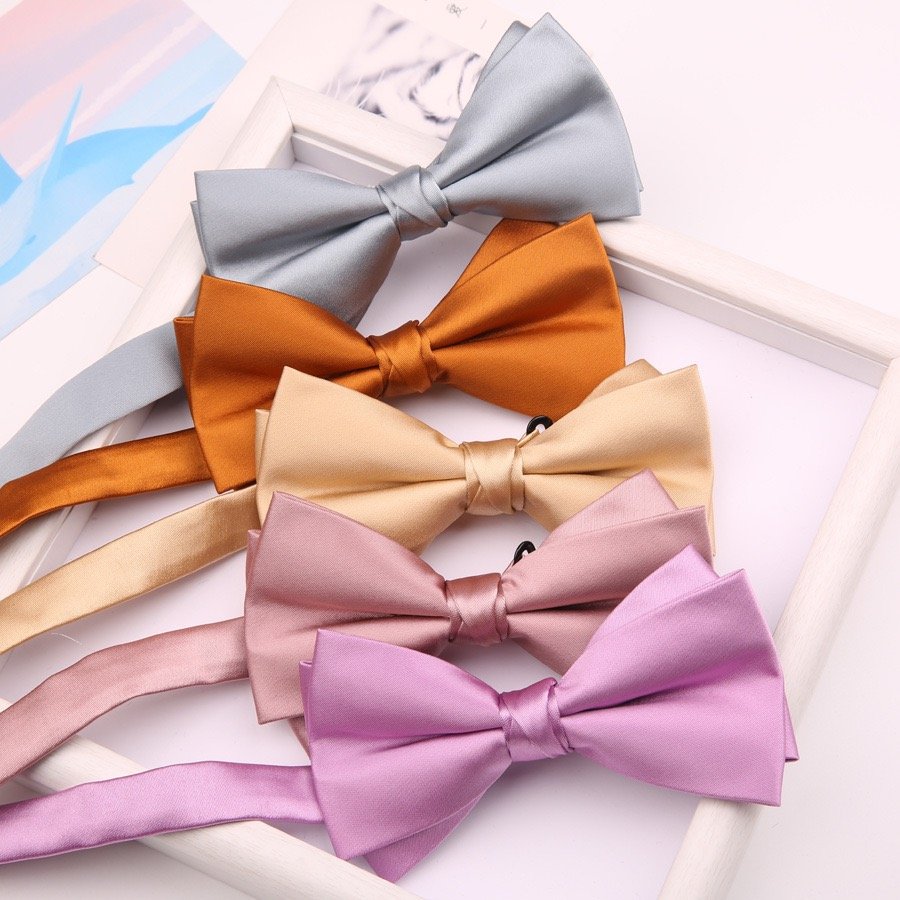 Adjustable Size Bow Tie Fashion Silky Bowties for Men's Wedding Party Accessories