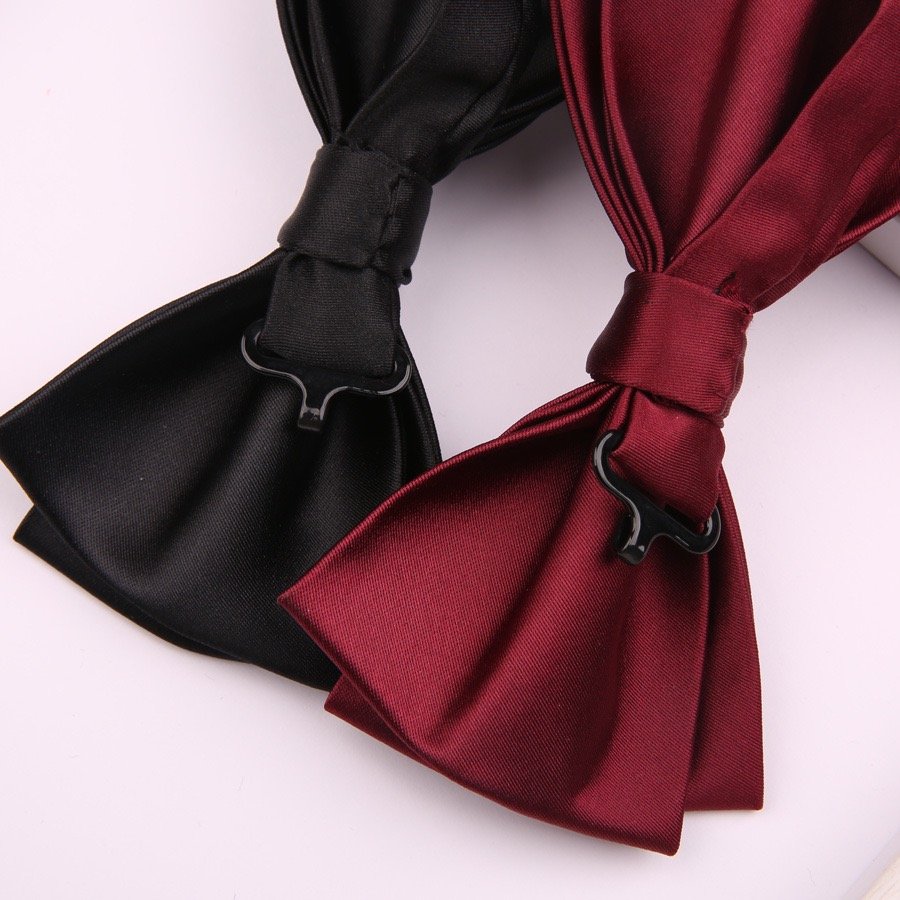 Adjustable Size Bow Tie Fashion Silky Bowties for Men's Wedding Party Accessories