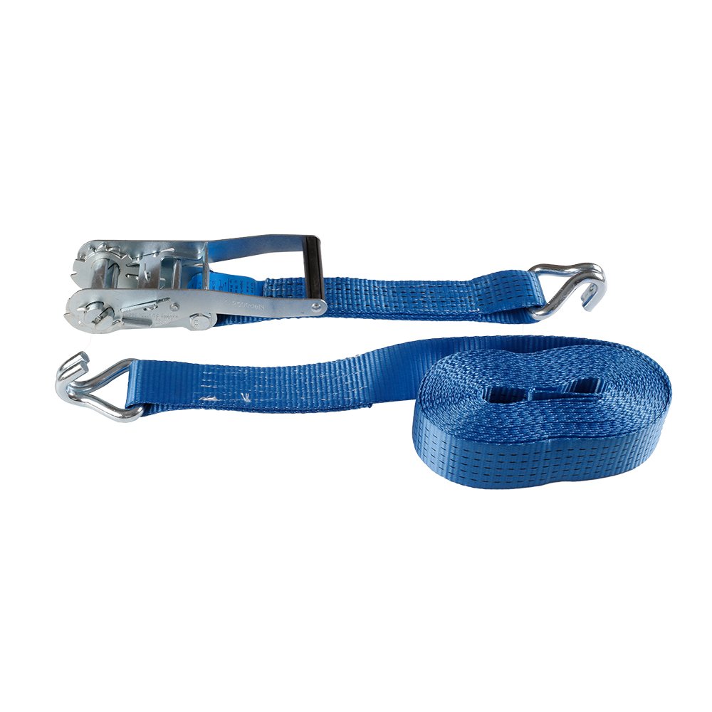 Logo Printing Ratchet Strap 50mm 10M LC 5000 daN Heavy Duty Polyester Cargo Control Ratchet Tie Down Strap With Double J Hook