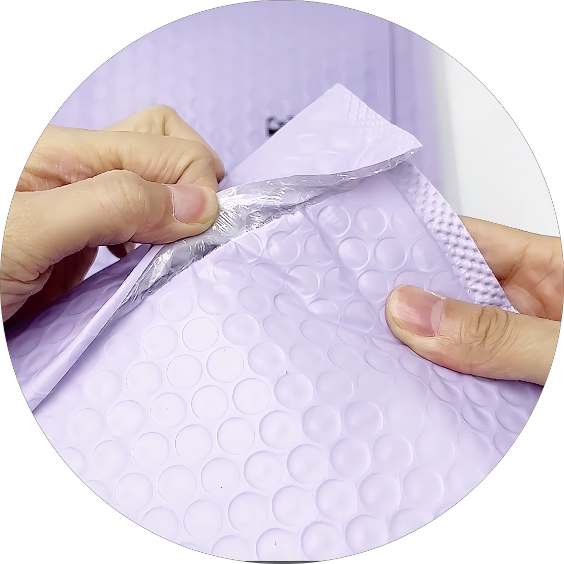 Eco-friendly Customize Purple Bubble Bag Tear Proof Padded Bubble Envelopes Strong Adhesive Packing Bubble Mailer Bag