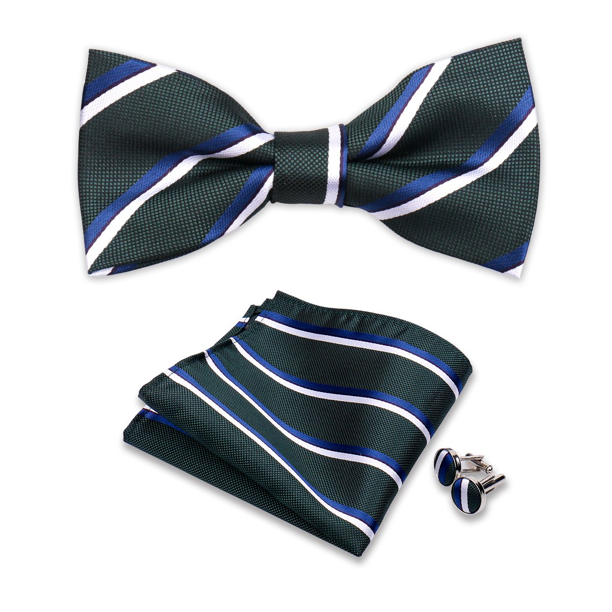 Handkerchief Paisley Ties Men Silk Bowtie Mens Hanky Cufflinks Bow Tie And Pocket Square Set