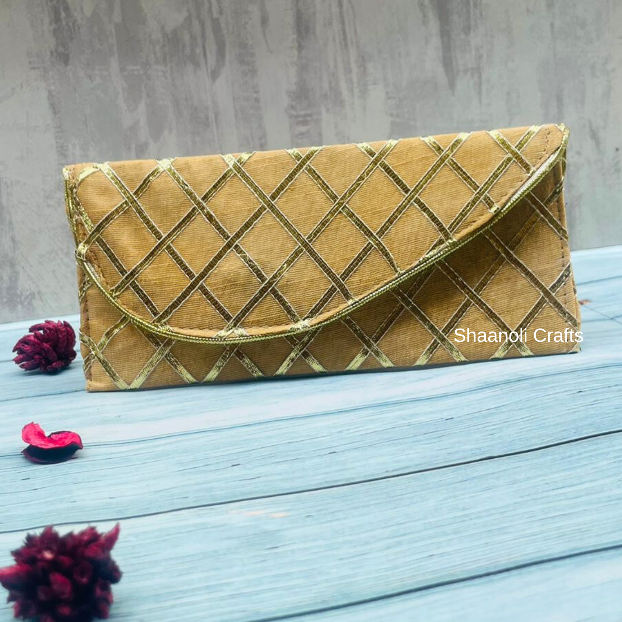 Handmade Gota Lace Work Luxury Fabric Money Envelopes Bridesmaid Return Gifts Envelopes Women's Pouches