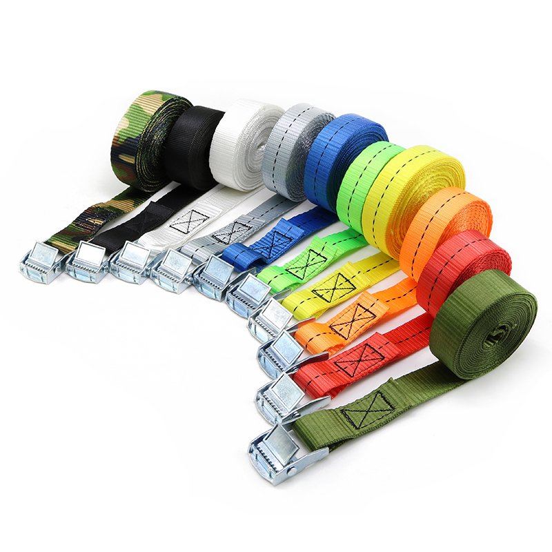 Highly Customized 25mm 1" Cargo Tie-Down Webbing Strap Mini Load Secure Endless Cam Lock Buckle Tie Down Strap