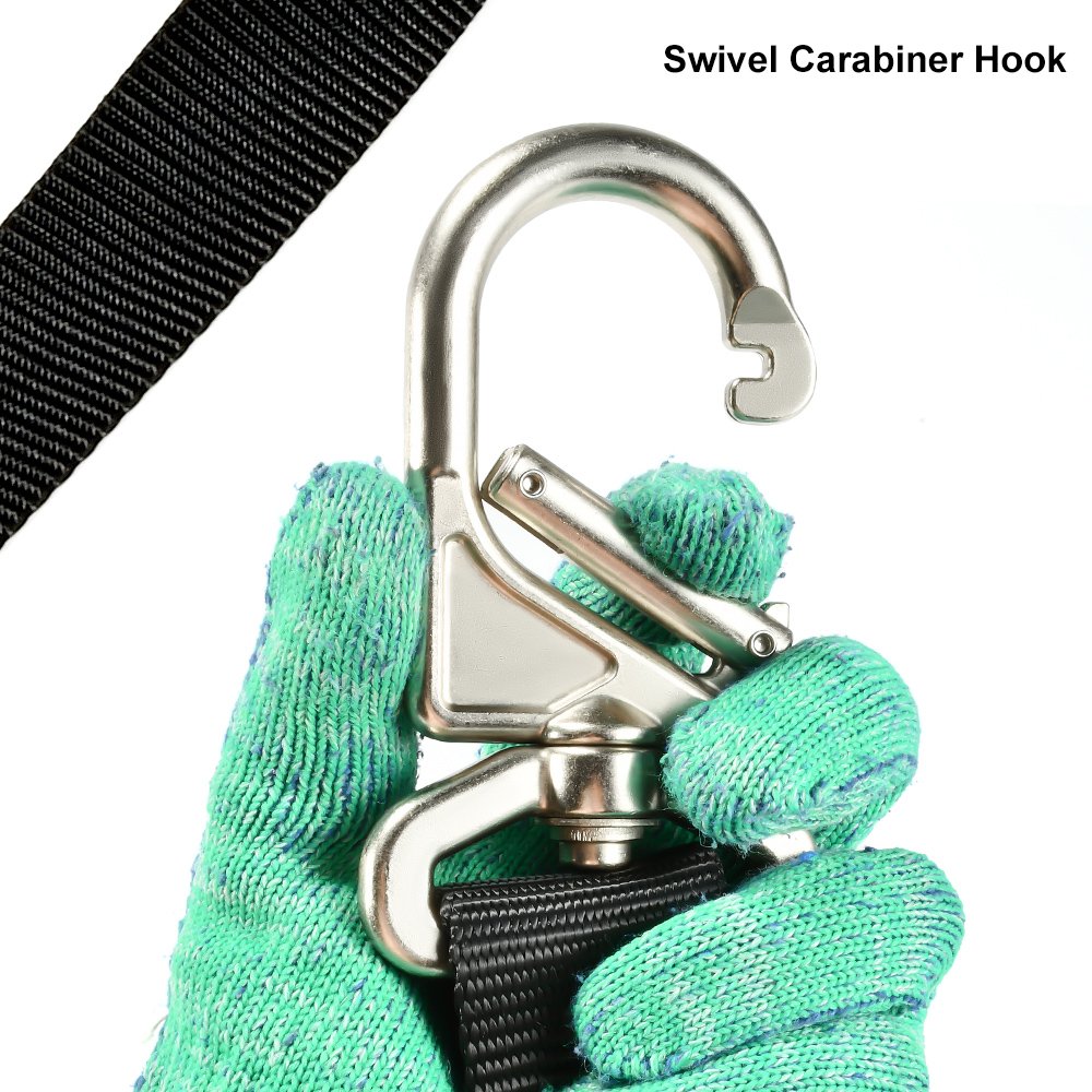 Well-made 38mm 2.4m Motorcycle Handlebar Cam Buckle Tie Downs Straps with Rotating Carabiner Hooks for Dirt Bike
