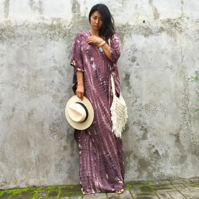 Summer Perfect Women's Wear Rayon Tie dye Batik Bali Kaftan
