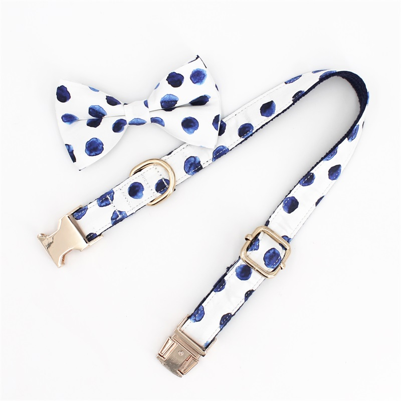 Wholesale Dog Collar Bow Tie with Metal Buckle Big and Small Dog&Cat Collar Pet Accessories
