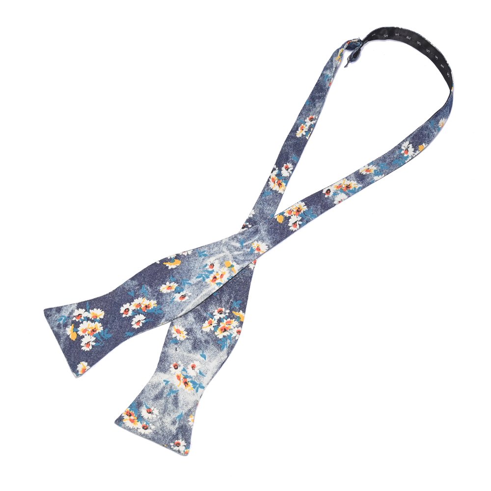 YiLi 100% Cotton Handmade Self Bowtie Men's Bow Tie