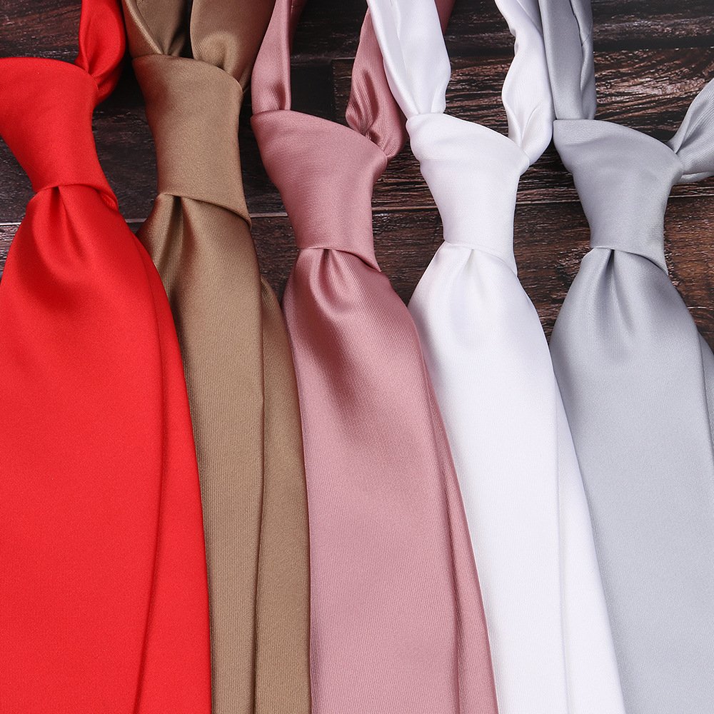 Men's Solid Color Satin Microfiber Tie Regular Width Custom Neckties