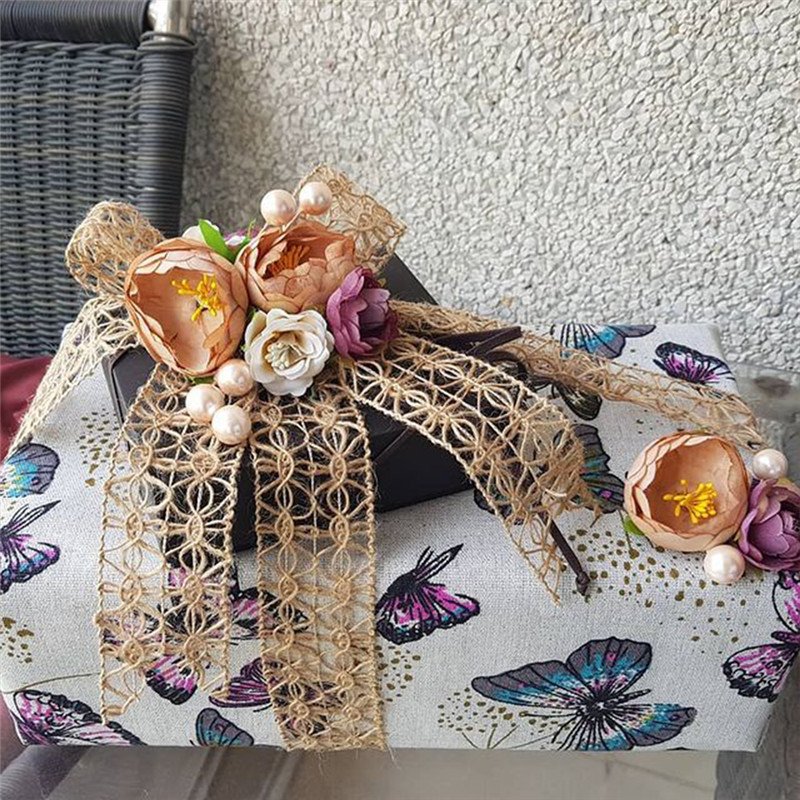 Best selling birthday cake baking golden cable tie wedding christmas gift box packaging leaf ribbons