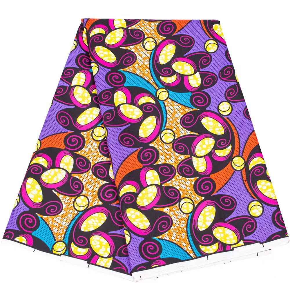 drop shipping wholesale African ankara printed wax fabric 100% polyester double side wax cloth fabric for decoration dress shirt