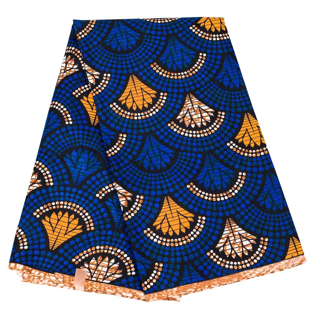 drop shipping wholesale African ankara printed wax fabric 100% polyester double side wax cloth fabric for decoration dress shirt