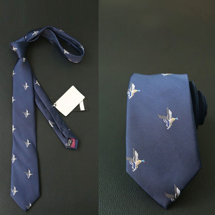 Custom Business Formal Luxury Brand Animal Print Woven Necktie Men Jacquard Polyester Ties