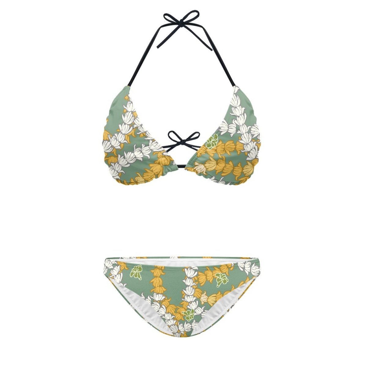 Designer Customization Urban Beauty Clothing Print On Demand Maile With The Pikake Large Size All-Over Print Women's Bikini