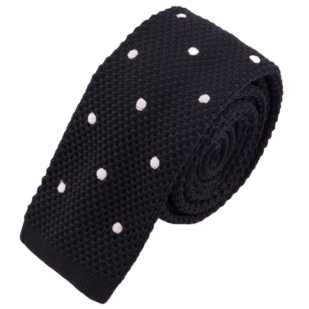 Manxiang Factory Mens Handmade Slim Skinny Striped Solid Color Knitted Neck Tie