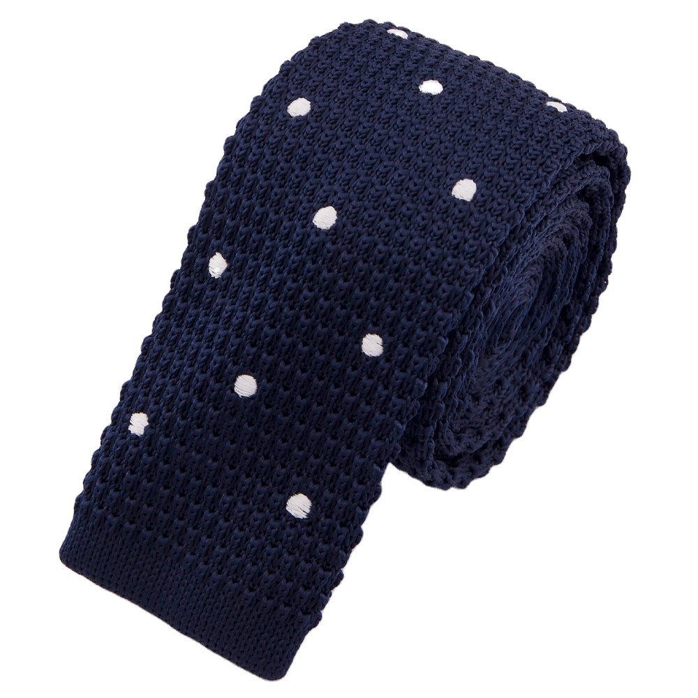 Manxiang Factory Mens Handmade Slim Skinny Striped Solid Color Knitted Neck Tie