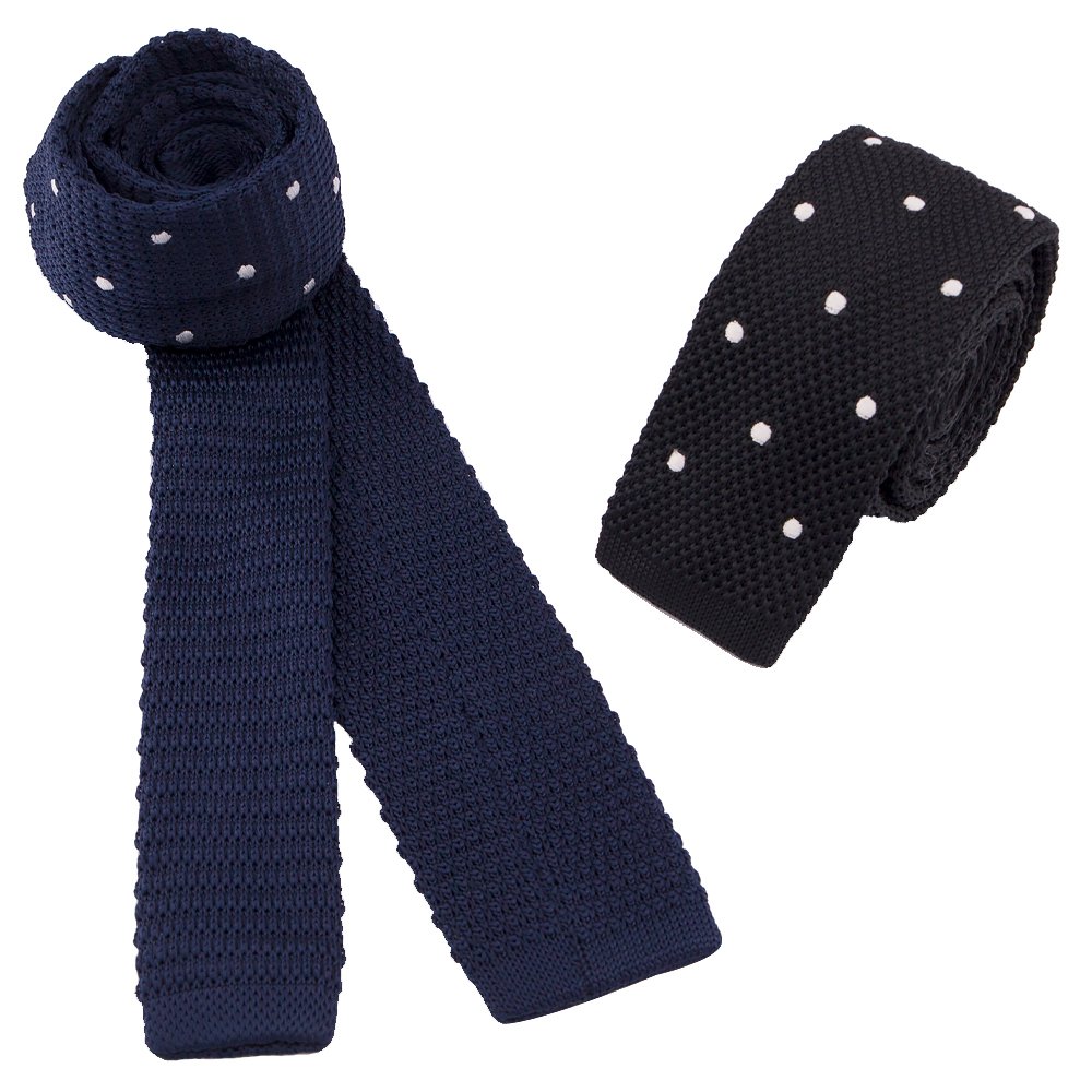 Manxiang Factory Mens Handmade Slim Skinny Striped Solid Color Knitted Neck Tie