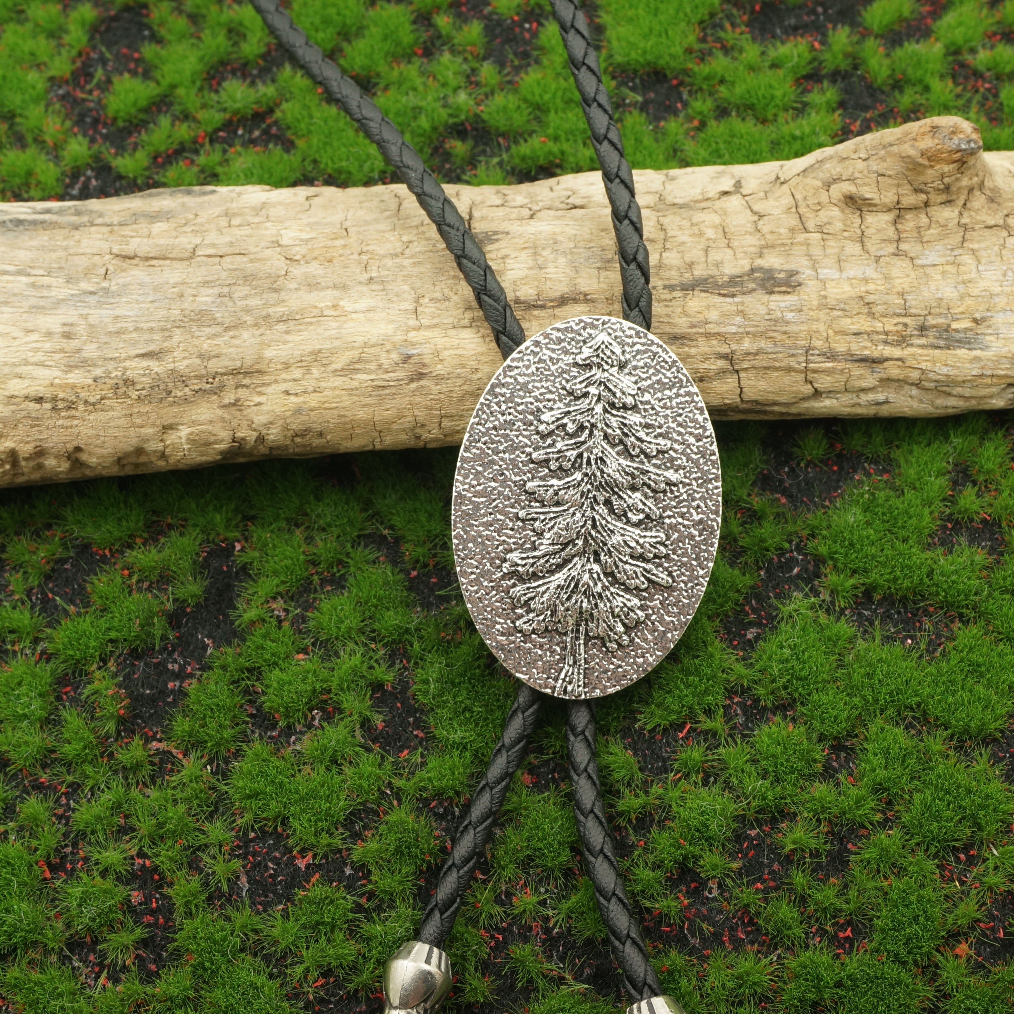 Christmas trees Alloy Bolo Black Rope Necklace Buckle Bolo Tie Pendant Necklace Ornaments Gifts For Boyfriend