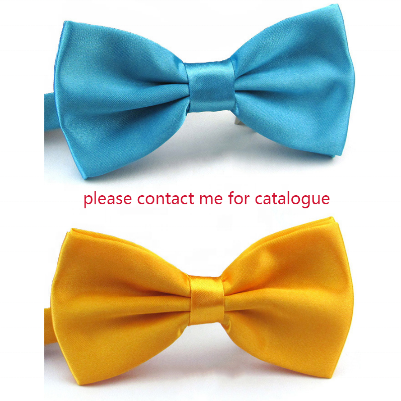 Fast Delivery Bow Tie Manufacturer Satin Solid Bow Tie