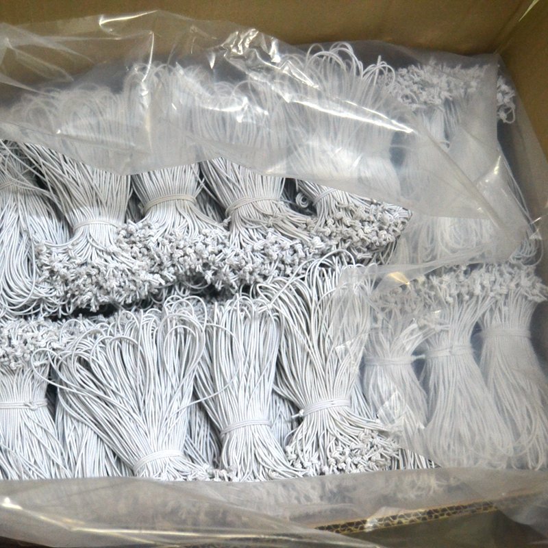 Wholesale 2mm Tie Knot Bungee Cord Polyester+latex Elastic Loop Hang Tag Rope