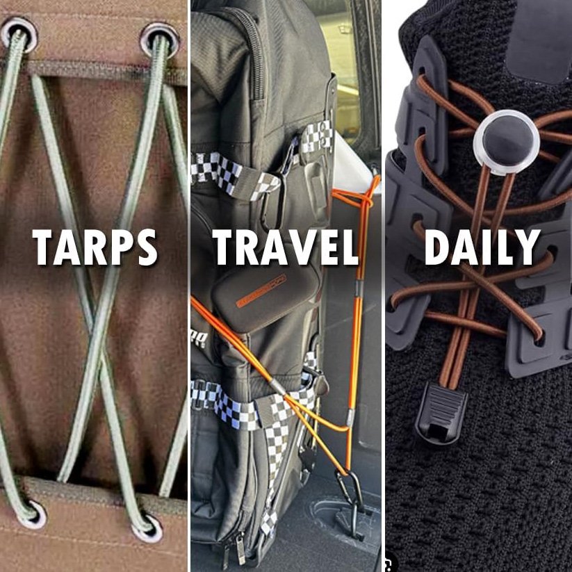 High Quality Heavy Duty Polyester Elastic Stretch String for Kayak Strap Tarp Tie Down Canopy Boating Camping Tent