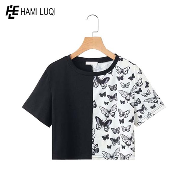 2022 Custom Blank T-shirt Crop Women's T-shirt Breathable Crop Top T-Shirt Breathable Crop T Shirt women premium, slim