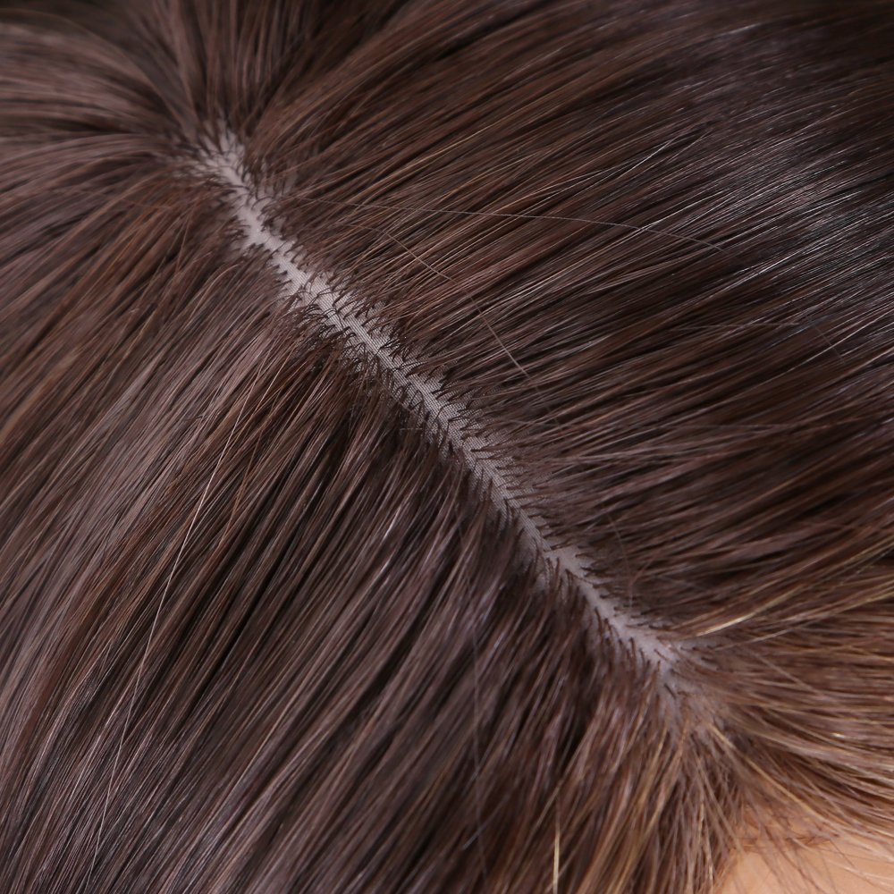 2024 New arrival 100% european silk top human hair topper Jewish wig Air dries straight
