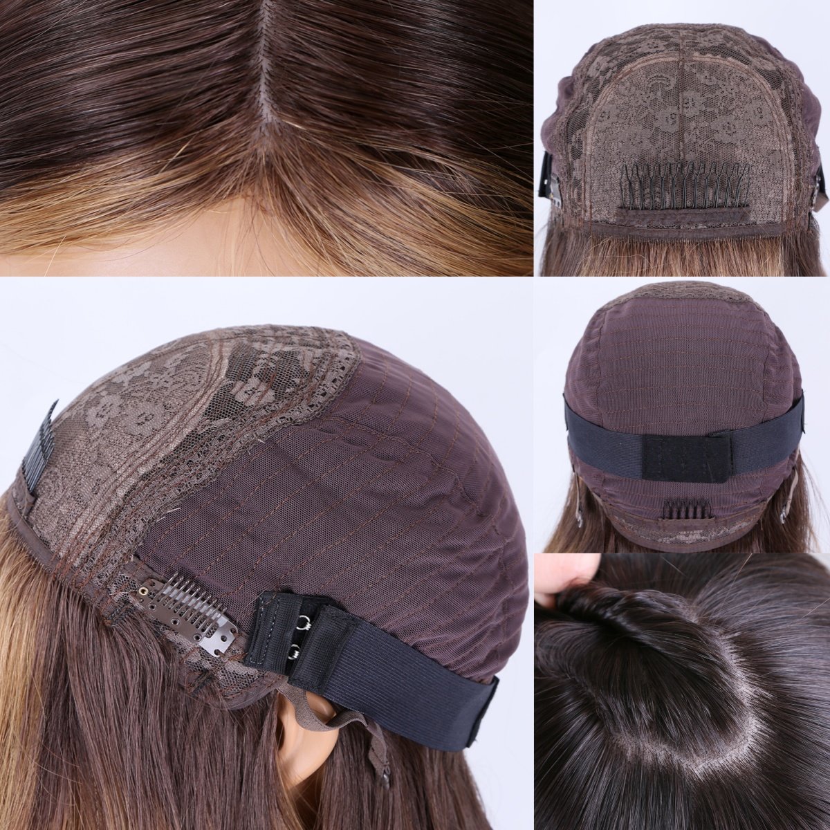 2024 New arrival 100% european silk top human hair topper Jewish wig Air dries straight
