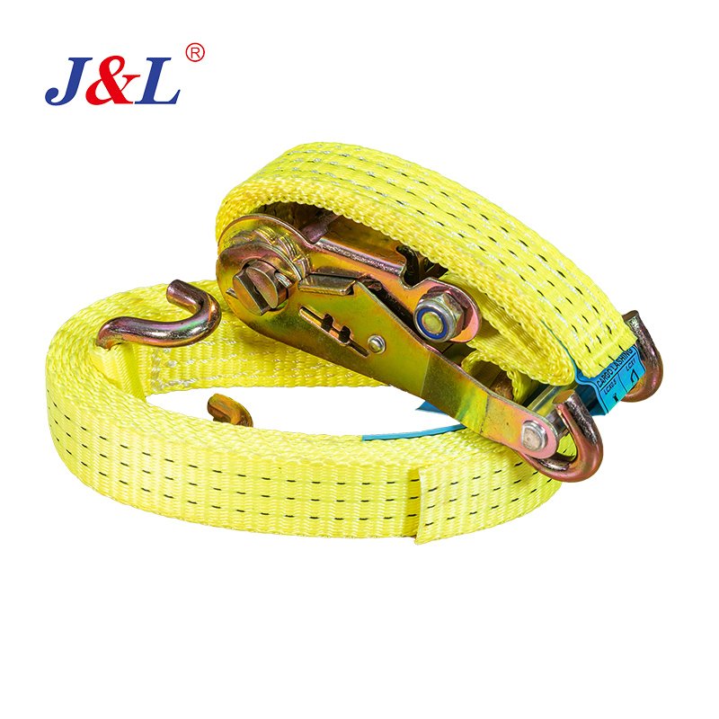 JULI Retractable Heavy Duty ISO Certified Lashing Straps Ratchet Straps for Boat Trailer Cargo Control Ratchet Tie Down