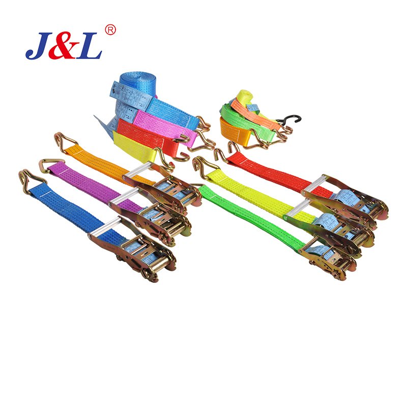JULI Retractable Heavy Duty ISO Certified Lashing Straps Ratchet Straps for Boat Trailer Cargo Control Ratchet Tie Down