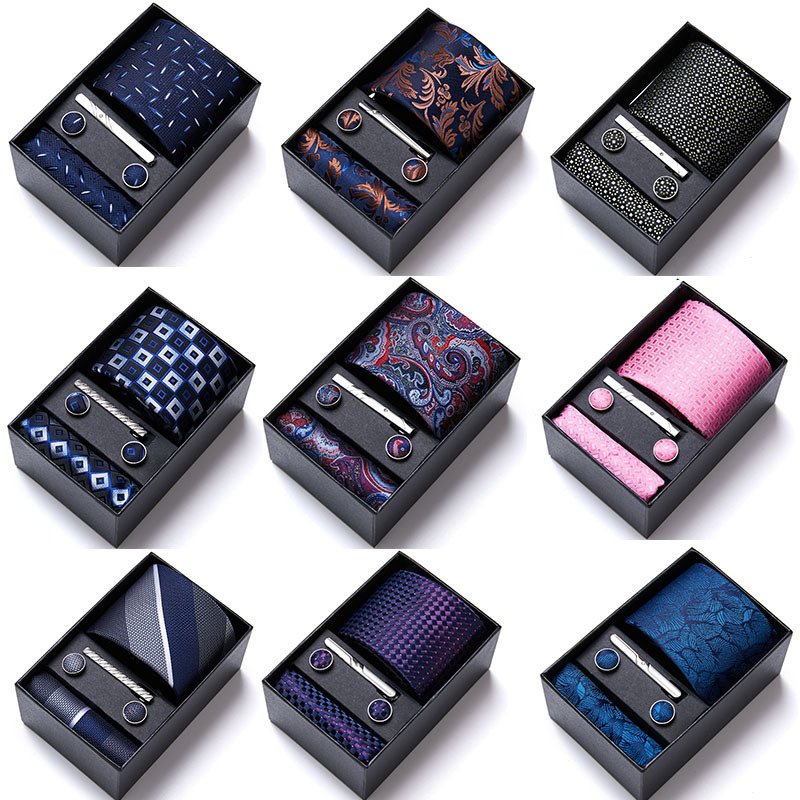 Trouser Giftbox Shelves Girls Gold Bracelet Tin Cufflink Woven Business High Ties For Men Silk Ties