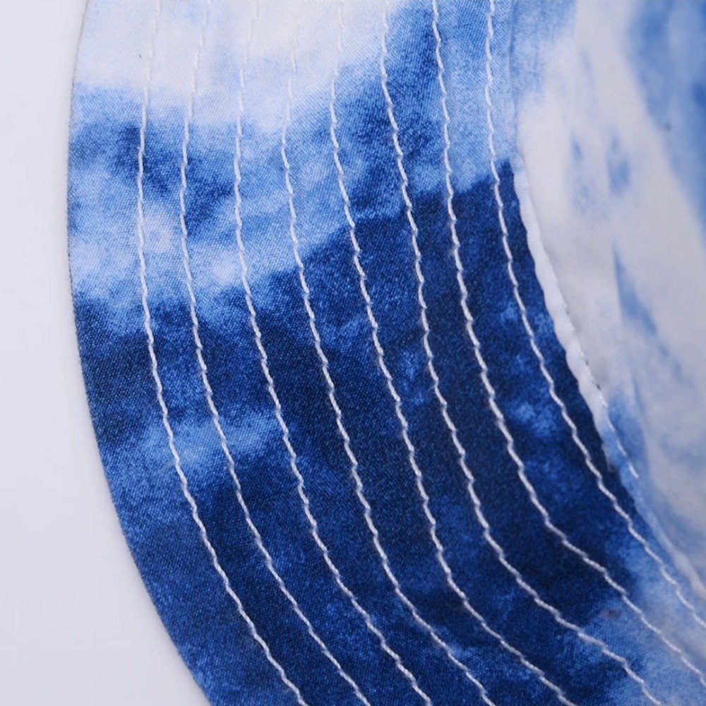 Cotton Tie Dyeing Reversible Bucket Hat Cloche Hat Fisher Sun Hat