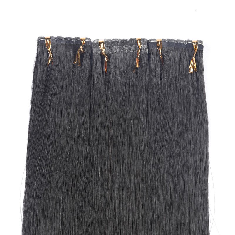Double Drawn Indian Hand Tied Tape Hair Extension Wholesale Human Hair double sided tape in sticker hair extension